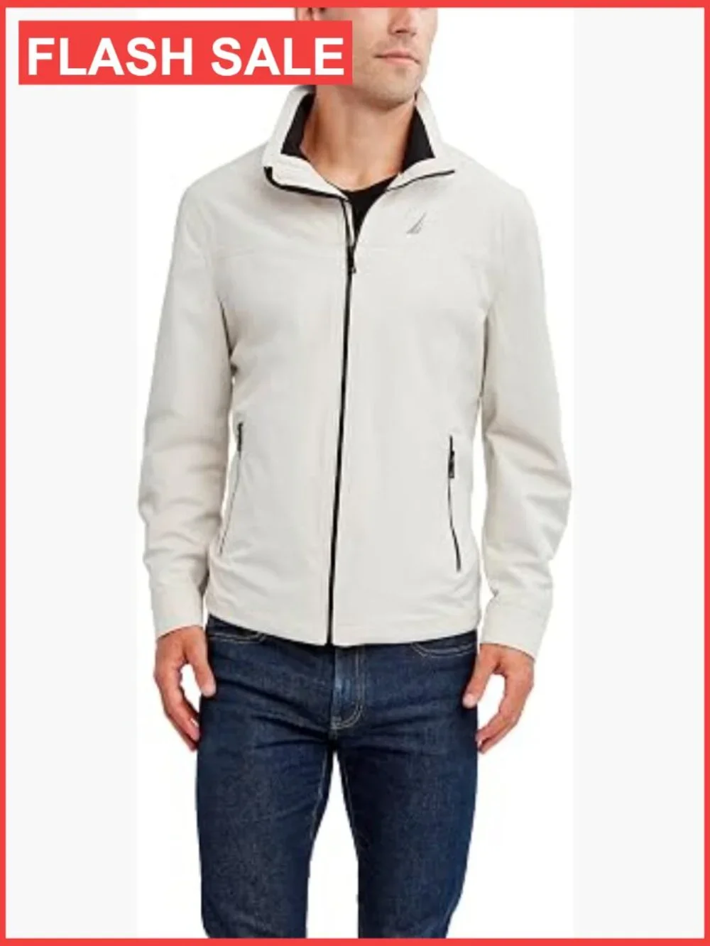 Men's Lightweight Windbreaker Golf Jacket Water Resistant Zip Up Athletic